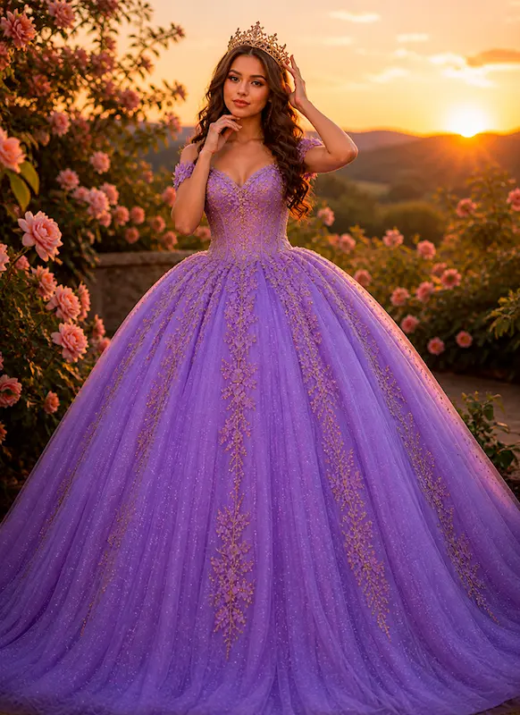 quinceañera lila 1